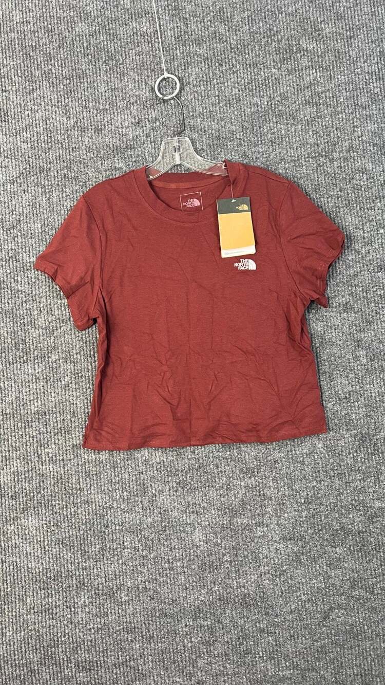 The North Face Evolution Tee Womens Medium Sumac Red Short Sleeve Crew Neck